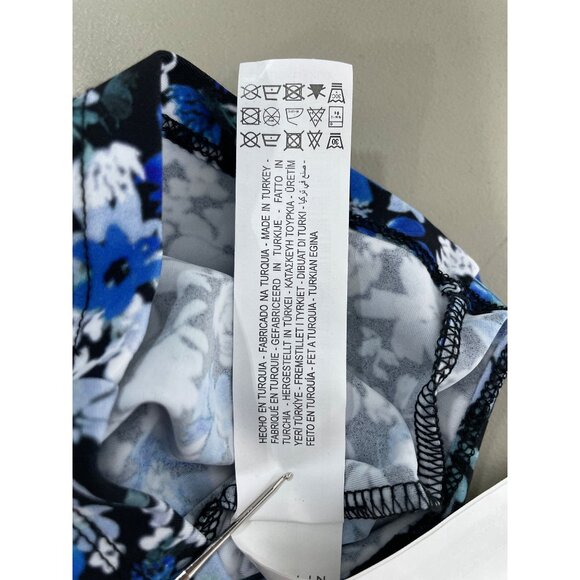 Zara Romper Size Small Floral Sleeveless Blue Black Bohemian Summer Resort NEW - Picture 7 of 13